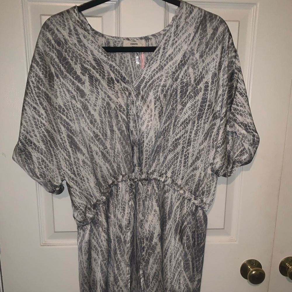 Dress, hits about mid thigh.